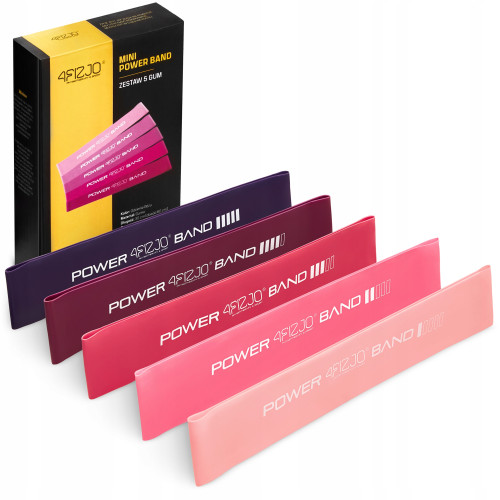 Купить Резинка для фитнеса  4FIZJO Mini Power Band 5 шт 1-20 кг Pink  в Киеве - фото №1